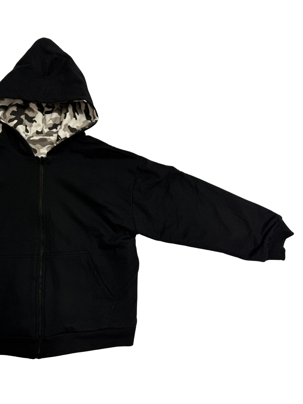 Hoodie Reversible Black & Camo